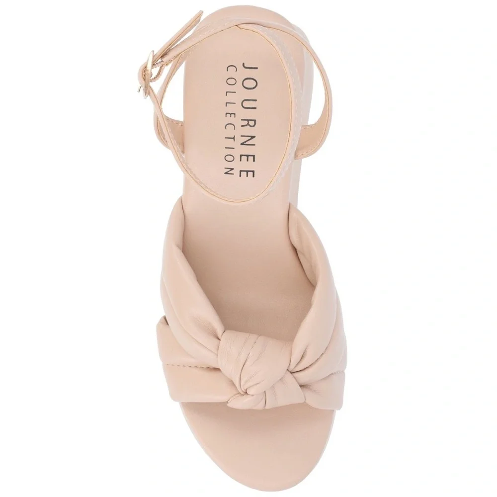 Journee Collection Women's Tan Platform Sandals